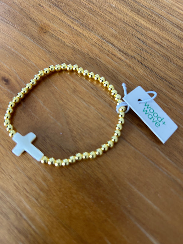 18K Gold Plated Cross Bracelet