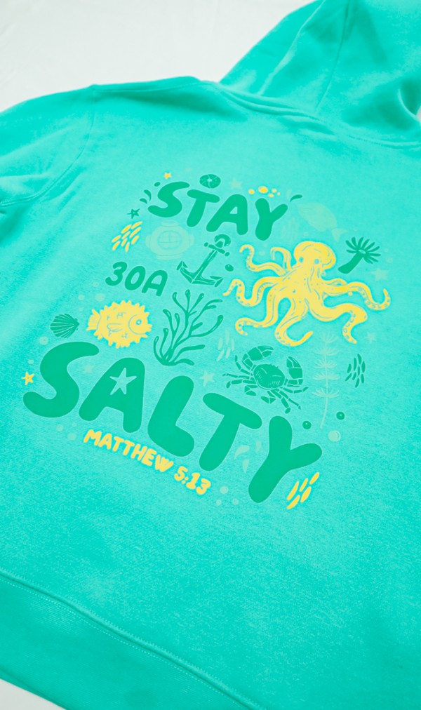 Stay 30A Salty Hoodie (Seafoam)