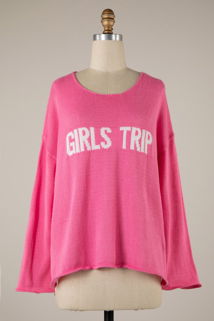 Girls Trip Sweater - Hot Pink