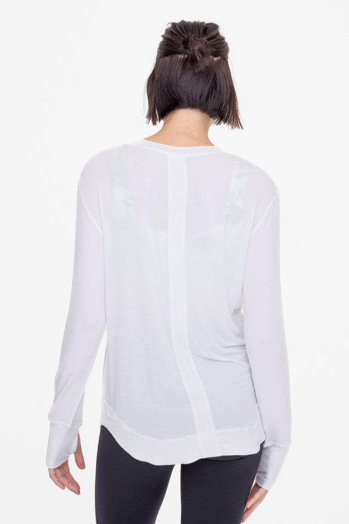 Soft Touch Long Sleeve Top - White