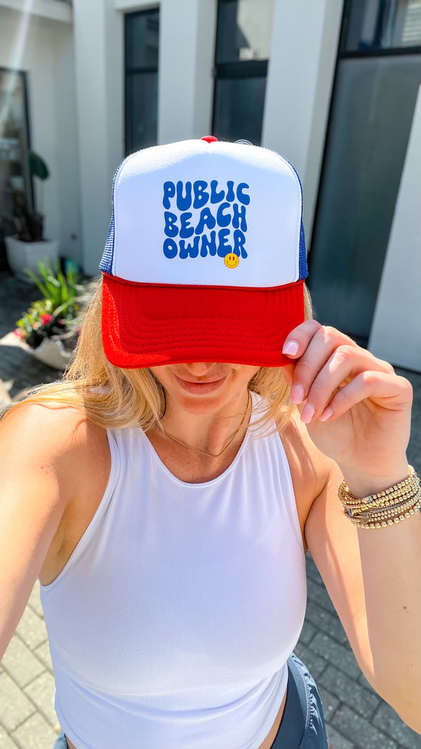 Public Beach Trucker Hat