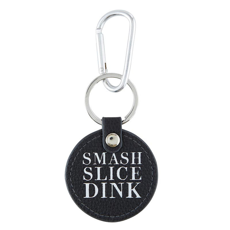 Round Leather Keychain - Smash Slice Dink