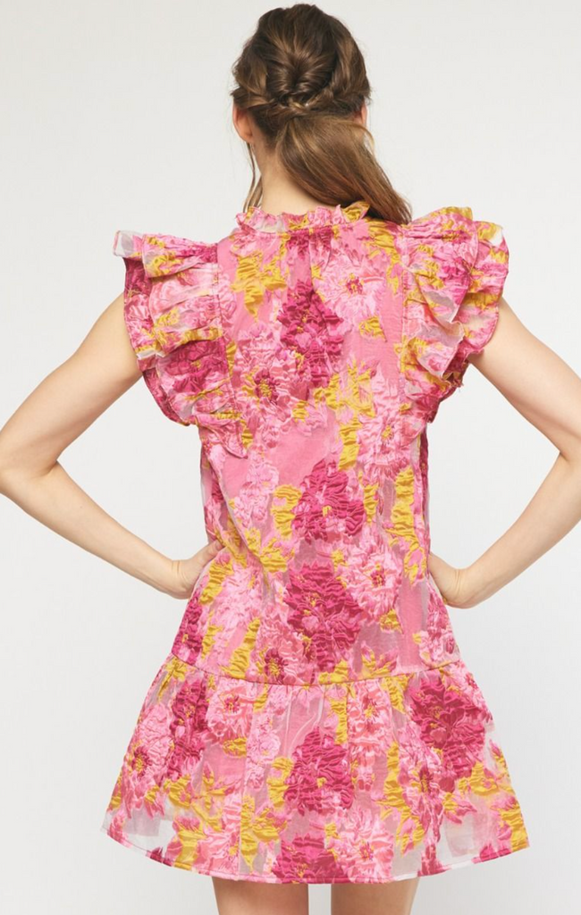 Flower Printed Dress - Pink