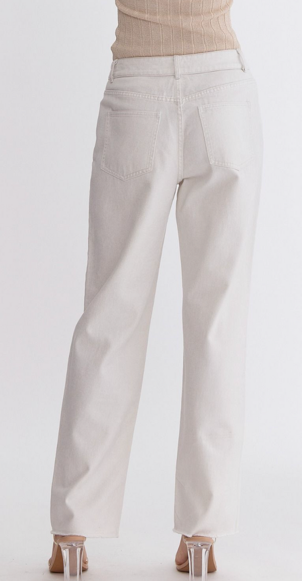 White Metallic Shimmer Pant
