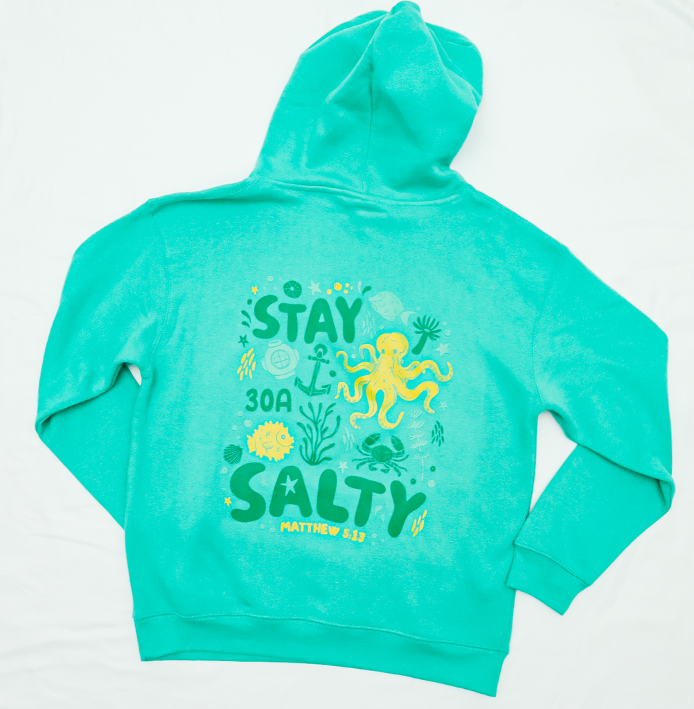Stay 30A Salty Hoodie (Seafoam)