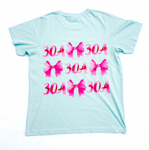 9 Up 30A Bow WW Tee (Pool Day + Pink)