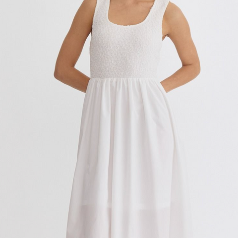 White Sleeveless Summer Dress