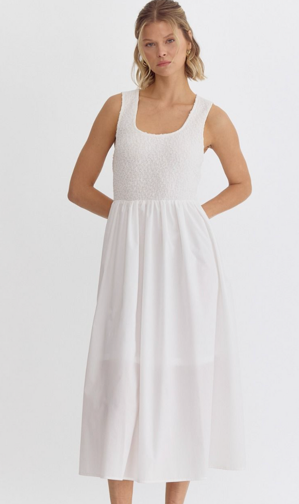 White Sleeveless Summer Dress