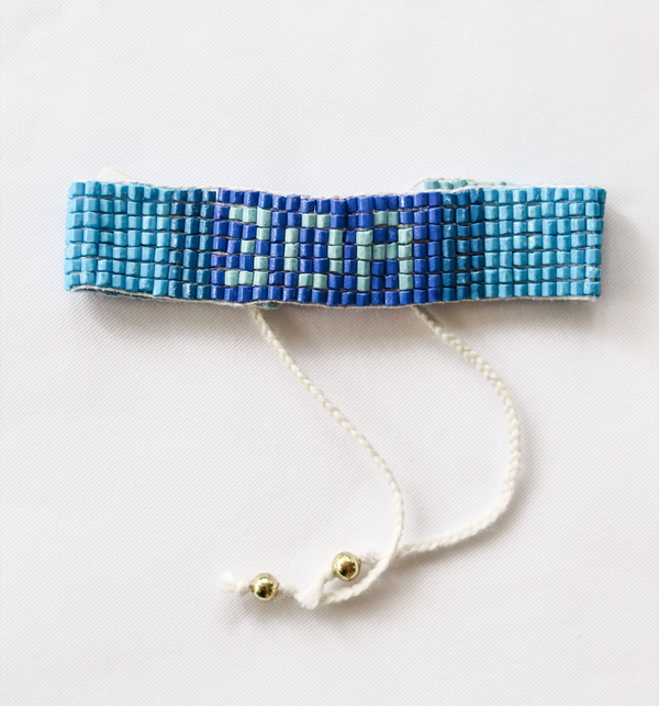 Blue 30A Beaded Bracelet