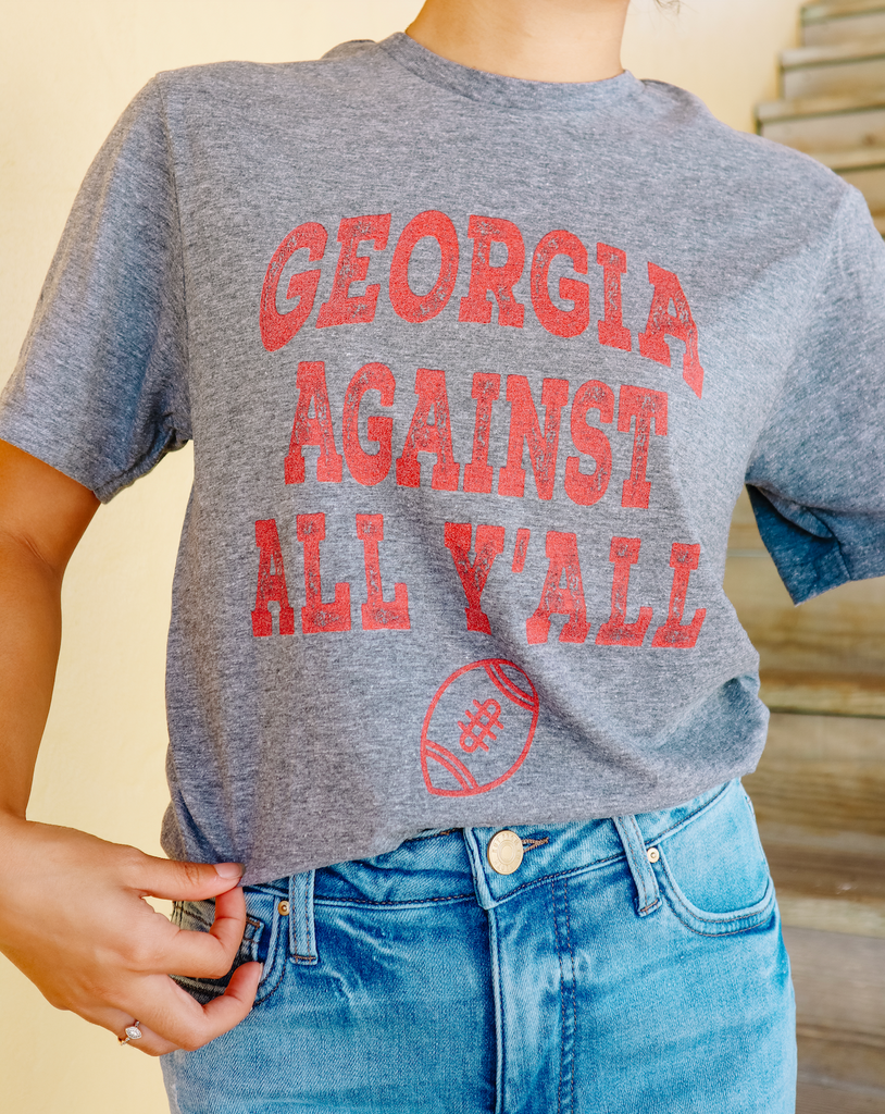 Georgia Against All Y'all Tee - Graphite