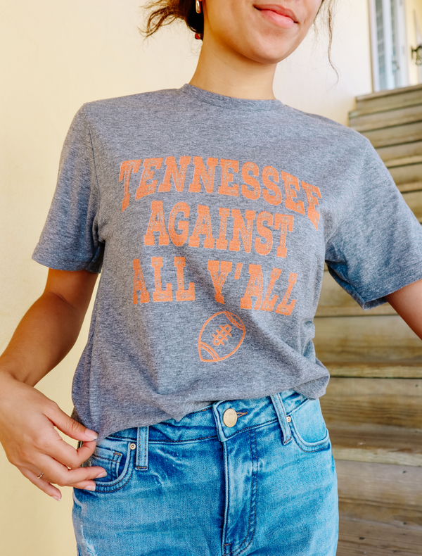 Tennessee Against All Y'all Tee - Graphite