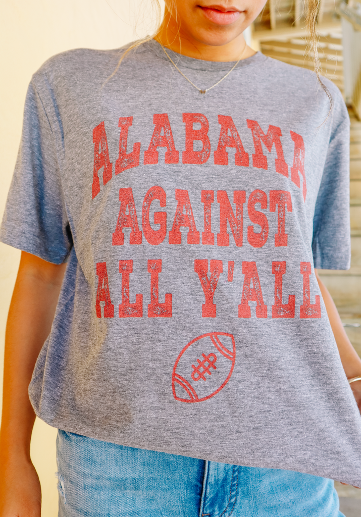 Alabama Against All Y'all Tee - Graphite
