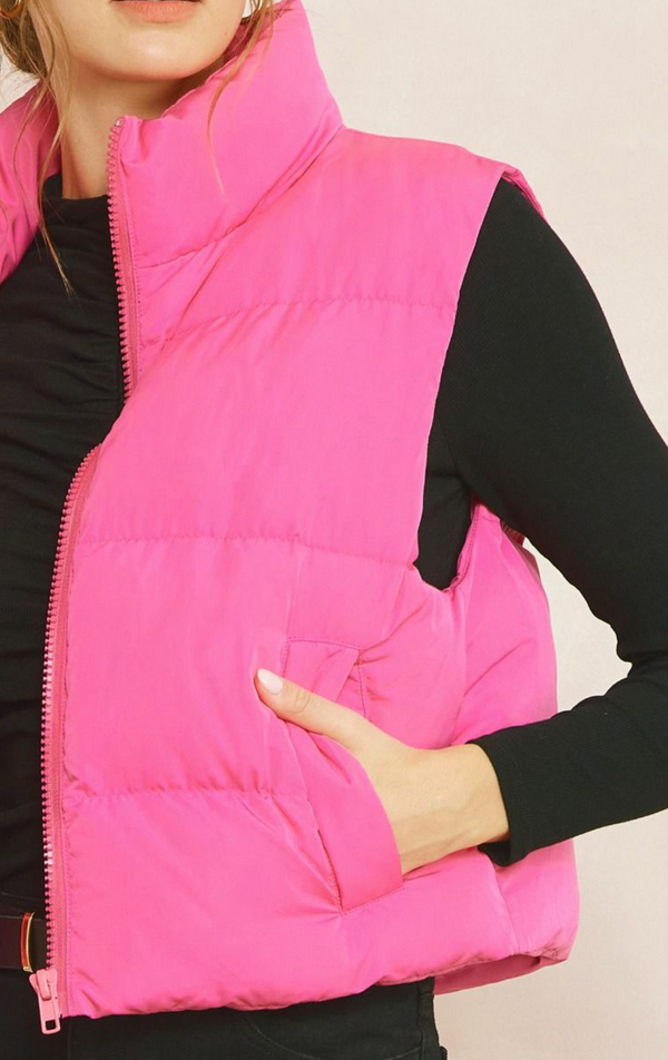 Pink Puffer Vest