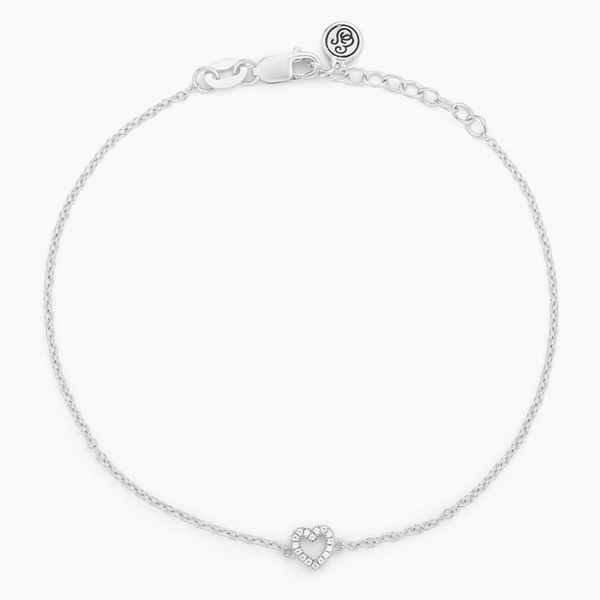 Petite Heart Chain Bracelet (Silver)