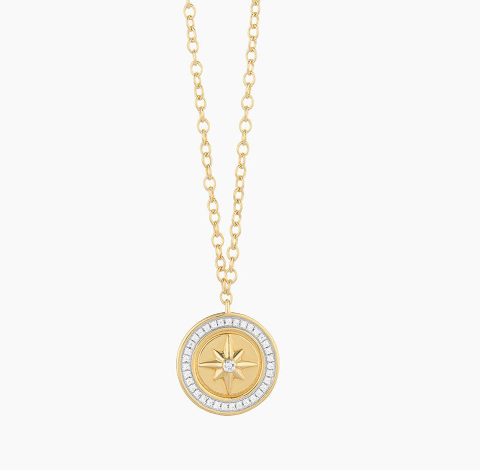 Your Own Path Compass Pendant Necklace (Gold)