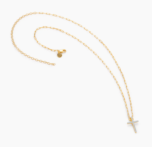 Faith Cross Pendant Necklace (Gold)