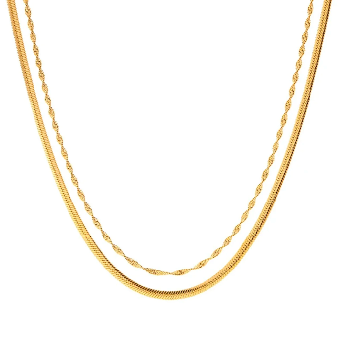 Gold Ava Necklace (Water Resistant)