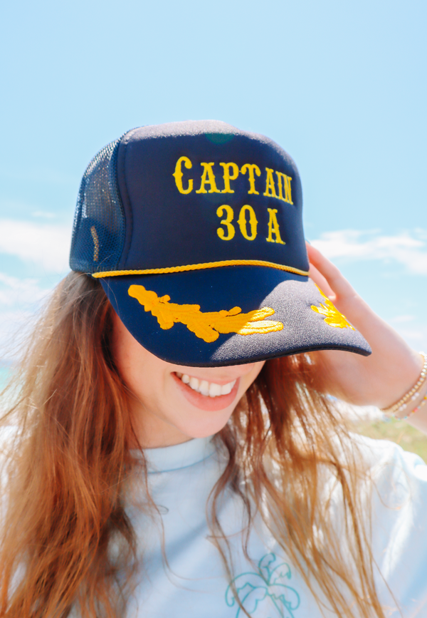 Captain 30A Embroidered Hat (Black)