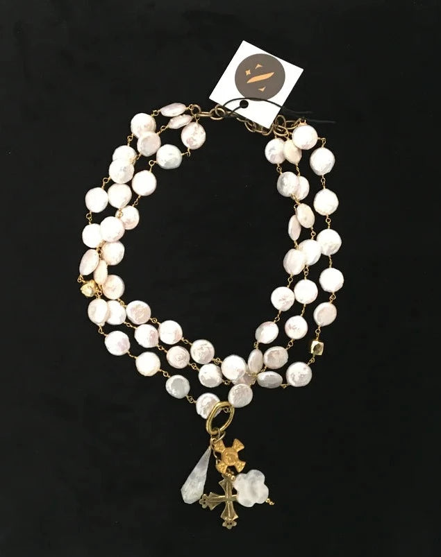 DF Butterfly Pearl Necklace