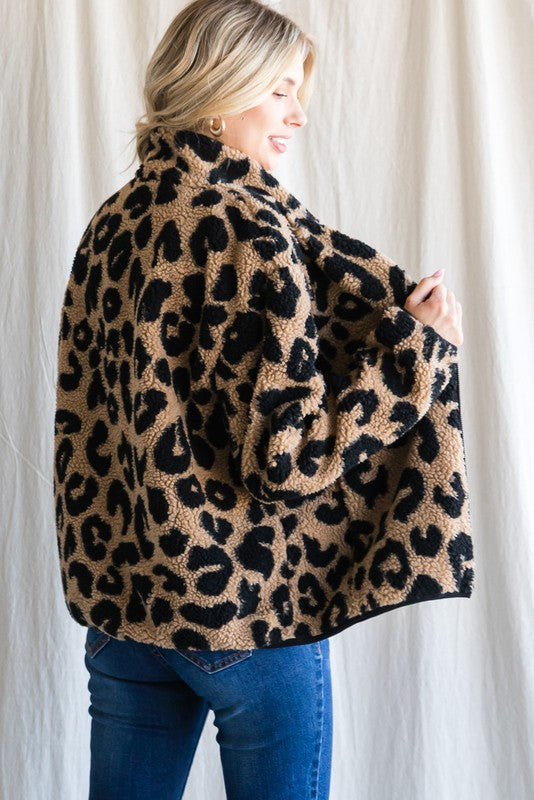 Leopard Sherpa Jacket