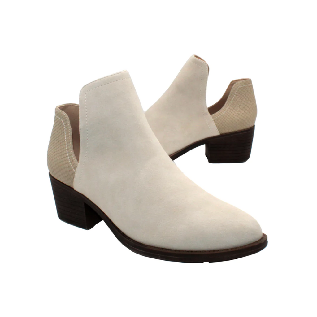 Chronicle Suede Bootie - Chalk