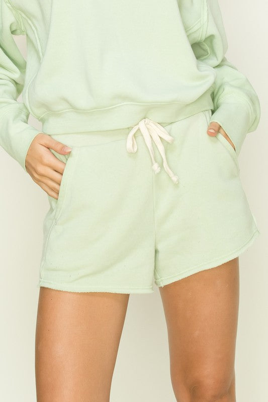 Posie Sweat Shorts - Pastel Green