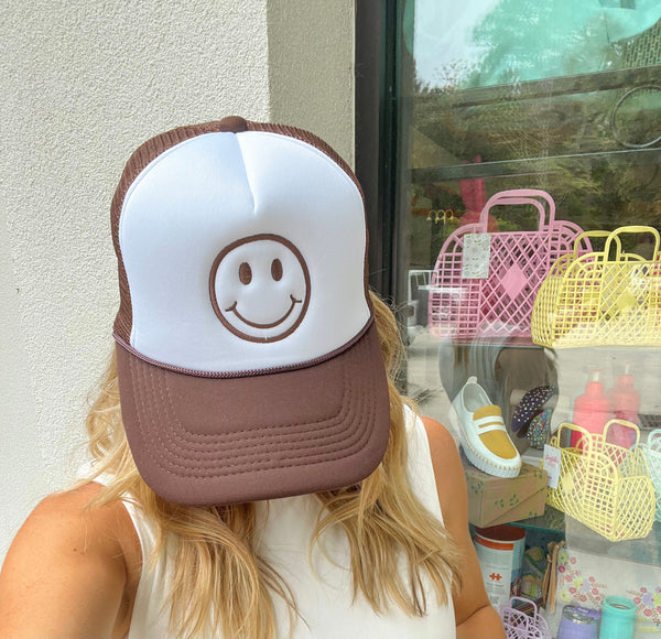 Happy Face Embroidered Hat