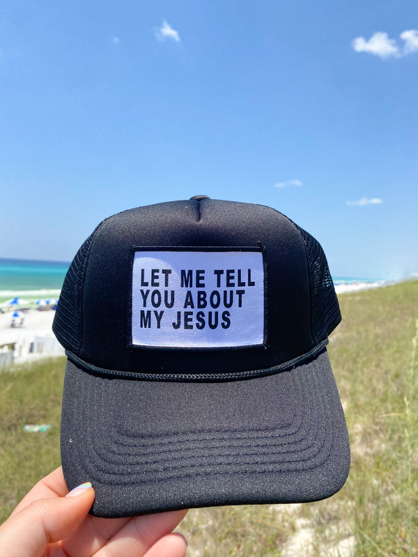 About My Jesus Trucker Hat