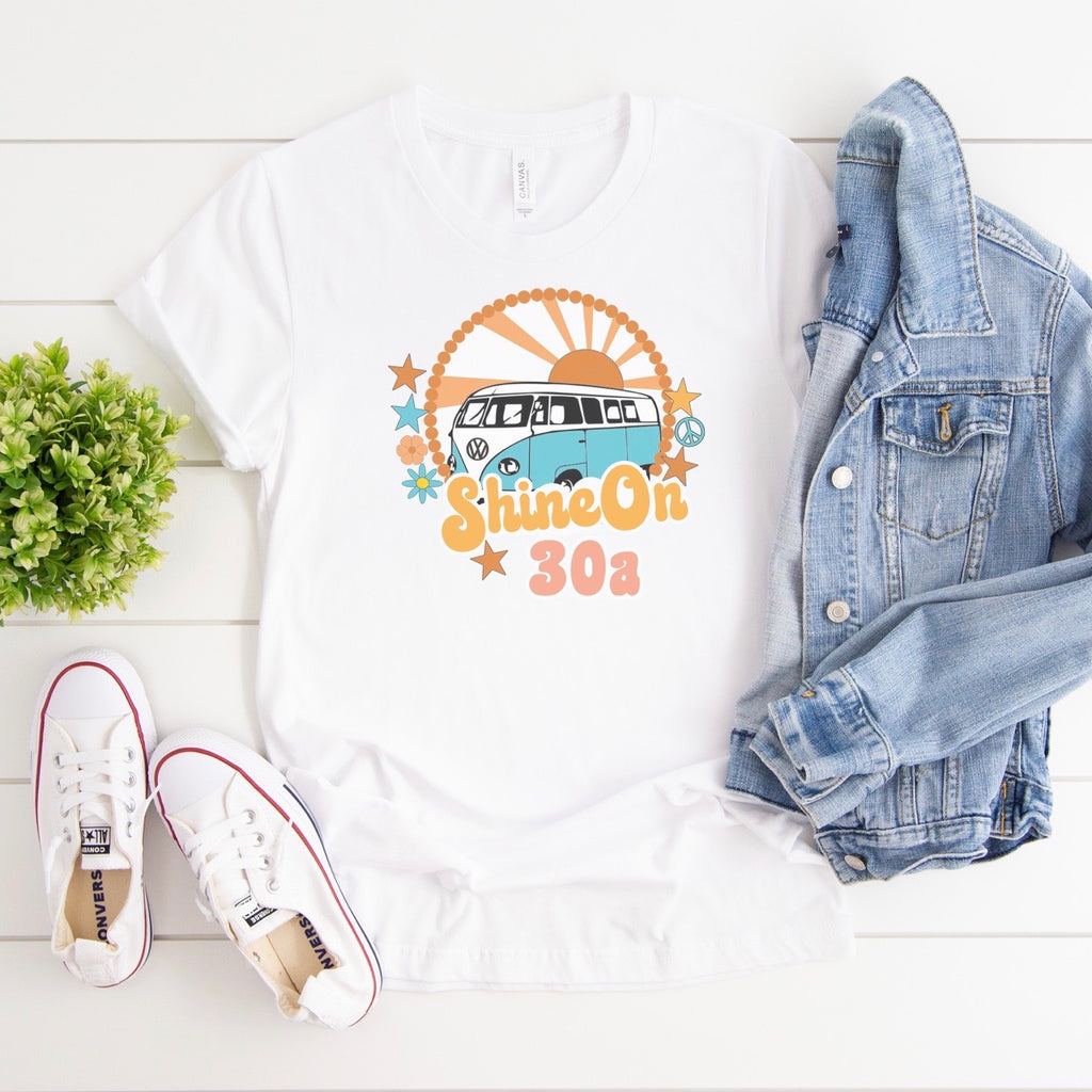 Shine On 30A Graphic Tee - White
