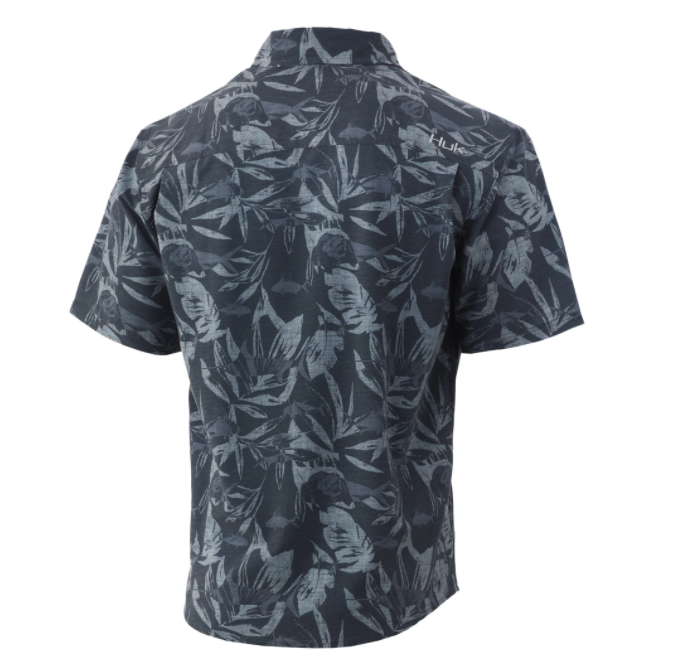 Kona Ocean Palm Shirt - Volcanic Ash