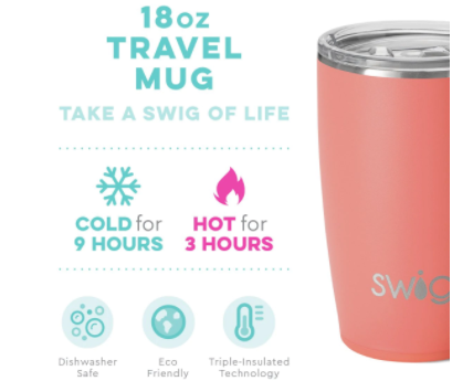 Coral Travel Mug
