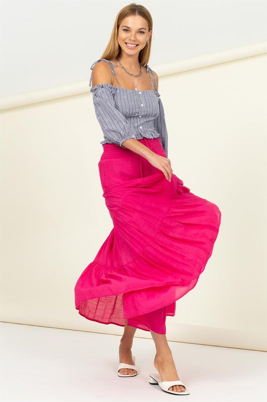 Enchanted Maxi Skirt - Fuchsia