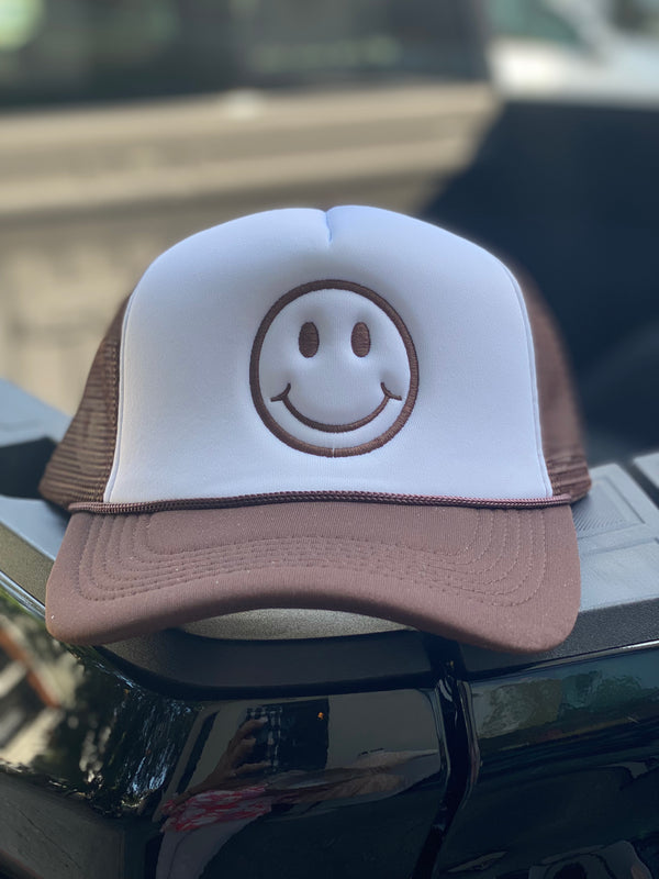 Happy Face Embroidered Hat
