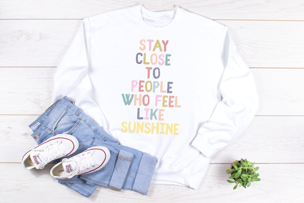 Feel Like Sunshine Sweatshirt - White