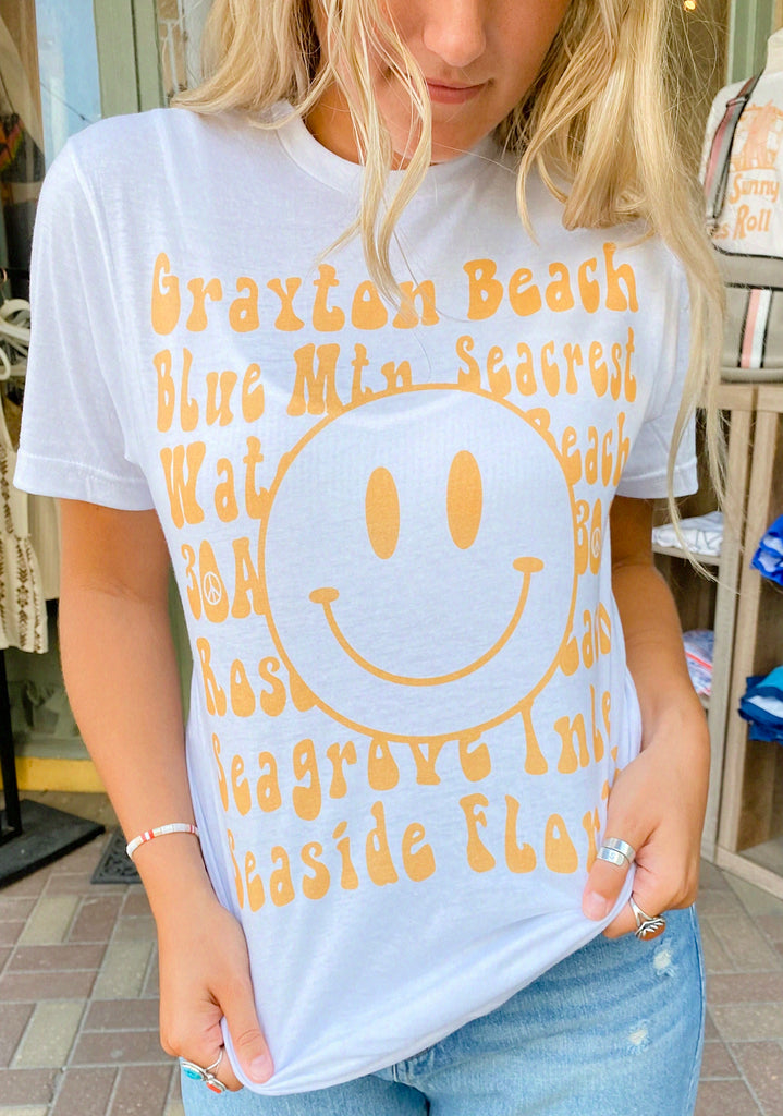 30A Happy Places Tee - White