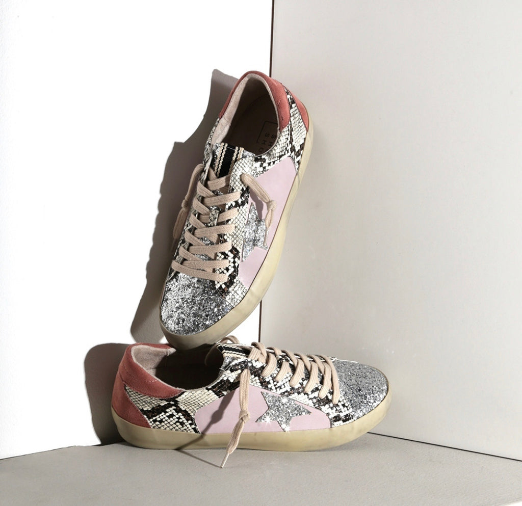 Lilac/ Snake Skin Sneaker